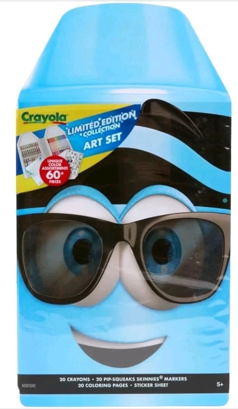 Crayola Coloring Set with Limited Edition Blue Art Case, Limited Edition s35